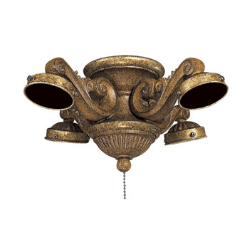 Minka Aire French Curl Four Light Branched Ceiling Fan Light Kit