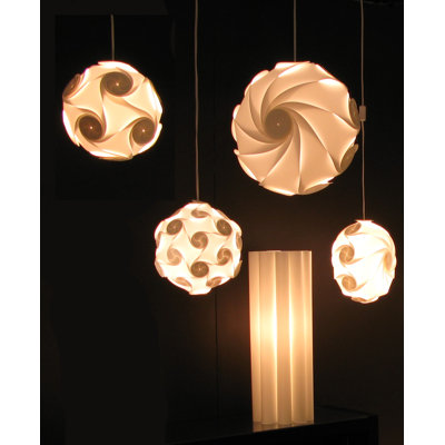 Electric Firefly Designs Large Orbital Lightshade in White by Electric Firefly