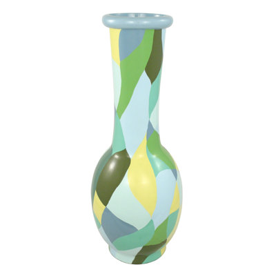 PoliVaz Small Patchwork Round Decorative Vase
