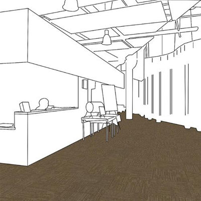 Interface Stroll Poplar Lane Square Carpet Tile in Root