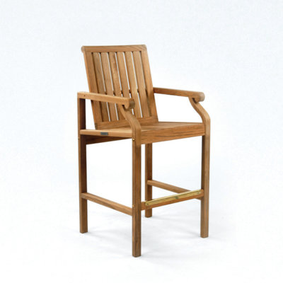 Kingsley Bate Nantucket 28" Teak Outdoor Bar Chair