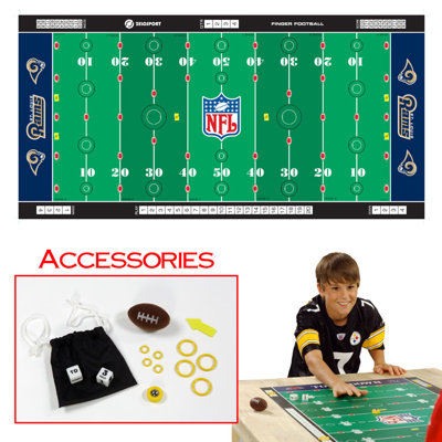 Zelosport NFL Licensed Finger Football Game Mat