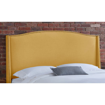 Nail Button Linen Wingback Headboard by Skyline Furniture -image