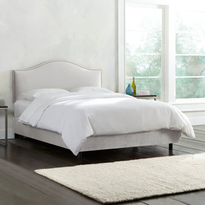Mystere Velvet Upholstered Panel Bed by Skyline Furniture -image