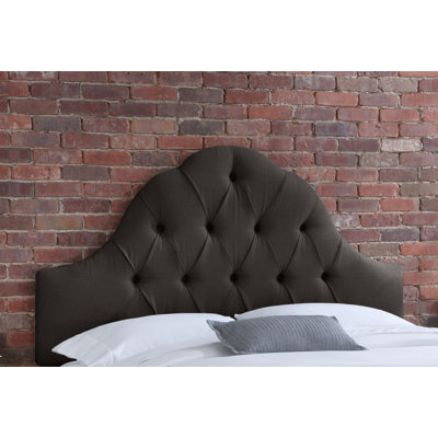 Arch Tufted Linen Headboard by Skyline Furniture -image