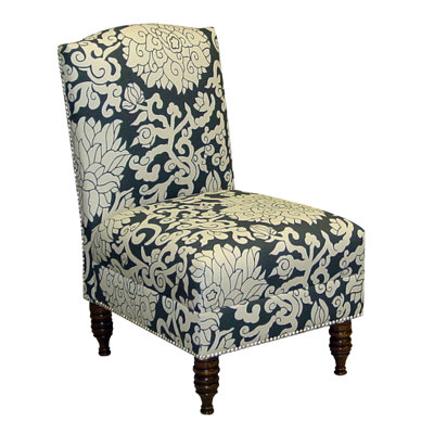 Skyline Furniture Athens Bittersweet Fabric Slipper Chair