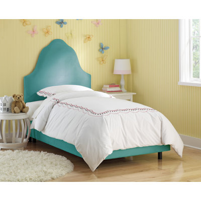 Skyline Furniture High Arc Micro-Suede Upholstered Bed