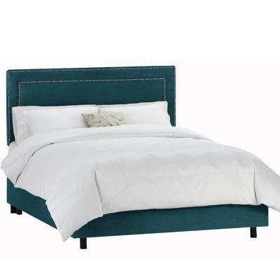 Nail Button Linen Panel Bed by Skyline Furniture -image