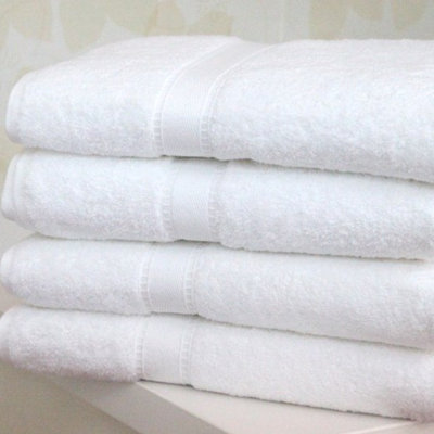 Linum Home Textiles Four Piece Terry Bath Towel Set in Pure White