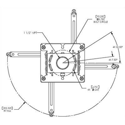 Chief Manufacturing RPA Series Universal Inverted Projector Ceiling Mount