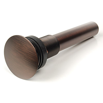 D'Vontz 8" Brass Round Operable Umbrella Bathroom Sink Drain