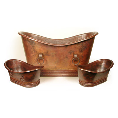 D'Vontz Isabella Mini Copper Ice Bucket with Rings