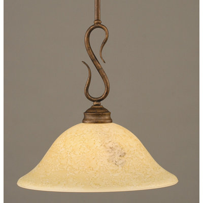 Toltec Lighting Swan 1 Light Mini Pendant