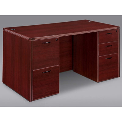 DMI Office Furniture Fairplex Executive Desk with Grommet Holes