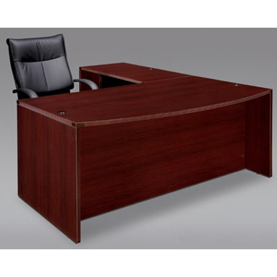 DMI Office Furniture Fairplex Right Executive Corner Desk with Grommet Holes