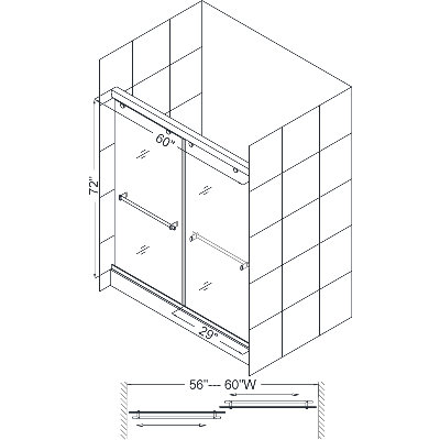 Dreamline Charisma Bypass Sliding Shower Door