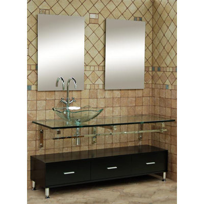 Dreamline Modern Glass Clear Horizon II Large Vanity