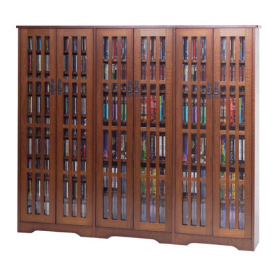 Leslie Dame Enterprises Glass Door High Capacity Multimedia Cabinet
