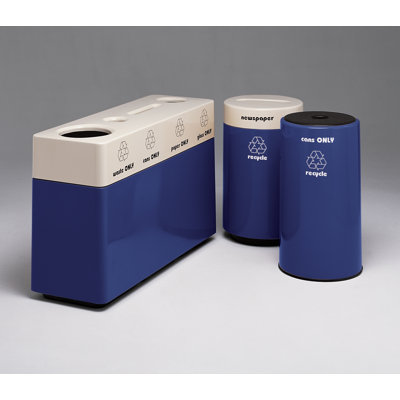 Witt Fiberglass Series 25 Gallon Round Recycling Container