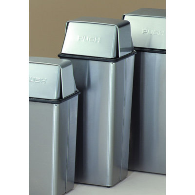 Witt Metal Series Wastewatchers 13 Gallon Stainless Steel Push Top Receptical