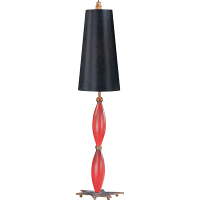 One Light Dante Table Lamp in Red and Black