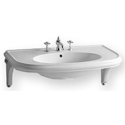 ... Mount U-Shaped Bathroom Sink with Ceramic Shelf Supports Wayfair