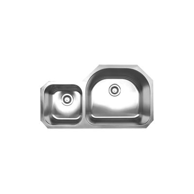 Whitehaus Collection Noah's Chefhaus 37" Double Bowl Undermount Kitchen Sink
