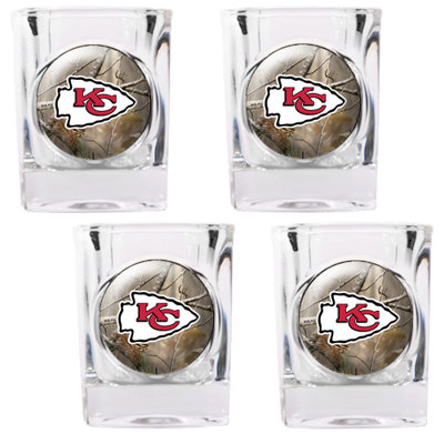 Great American Products NFL Open Field 4 Piece Square Shot Glass Set