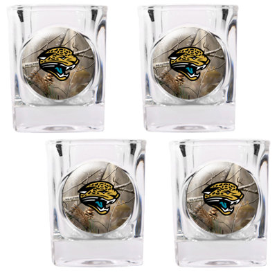 Great American Products NFL Open Field 4 Piece Square Shot Glass Set