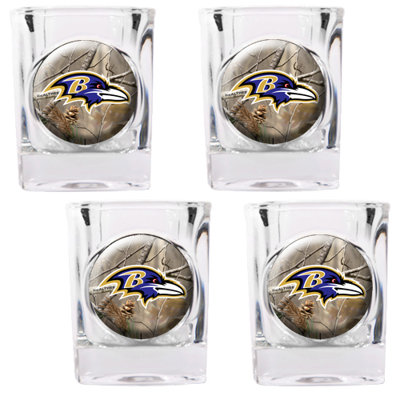 Great American Products NFL Open Field 4 Piece Square Shot Glass Set