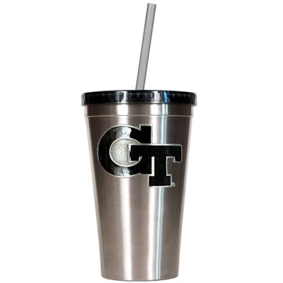 Great American Products NCAA 16oz Stainless Steel Insulated Tumbler with Straw