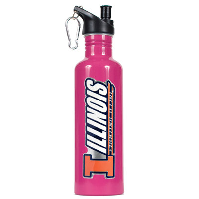 Great American Products NCAA 26oz Stainless Steel Water Bottle with Pop-up Spout in Pink