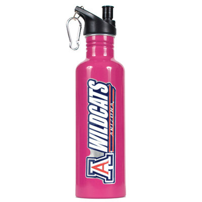 Great American Products NCAA 26oz Stainless Steel Water Bottle with Pop-up Spout in Pink