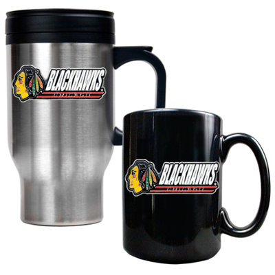Great American Products NHL Travel Mug and Ceramic Mug (Set of 2)