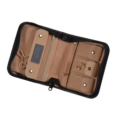 Zippered Jewelry Case in Black