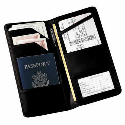 Royce Leather Checkpoint Passport Case