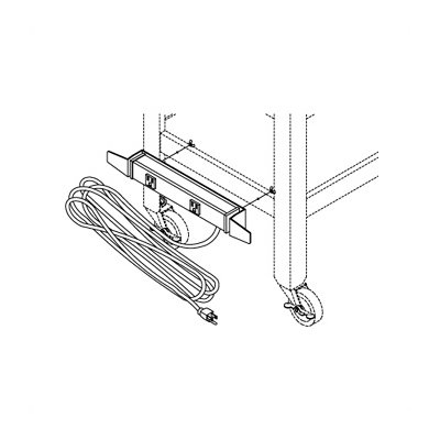 Lucasey Dual Outlet Cord Accessory For Mobile Carts
