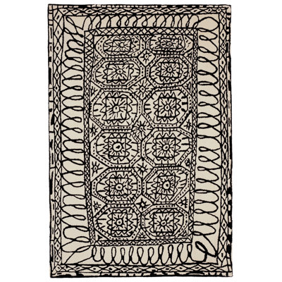Nanimarquina Black On White Estambul Rug