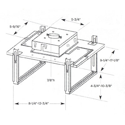 Bretford Manufacturing Inc Universal Ceiling Projector Mount (For Use w/ Extension Pipe)