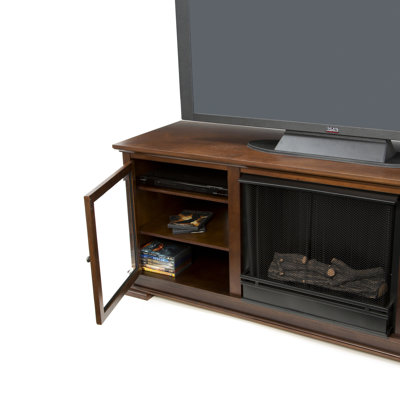 Real Flame Hudson 68" Ventless TV Stand with Gel Fireplace