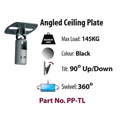 Premier Mounts Cathedral Ceiling Adapter for Studs under 5 1/2" Wide