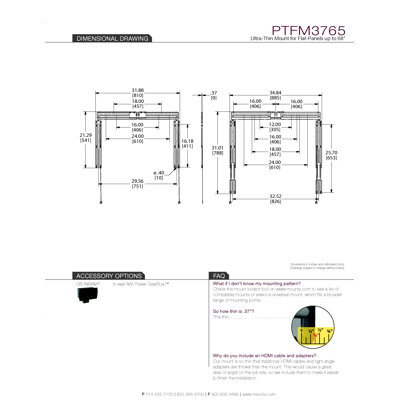 Premier Mounts Ultra-Thin for Flat-Panels Mount