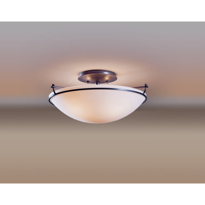 Hubbardton Forge Small Plain 2 Light Semi Flush Mount