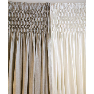Pom Pom At Home Organic Linen Smocked Curtain Panel