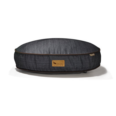 P.L.A.Y. Signature Urban Denim Round Dog Bed in Medieval Blue / Dark Chocolate