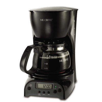 4-Cup Programmable Coffee Maker in Black