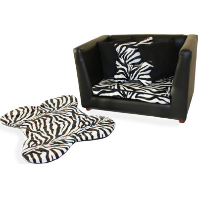 Fantasy Furniture Deluxe Orthopedic Zebra Memory Foam Dog Bed Set