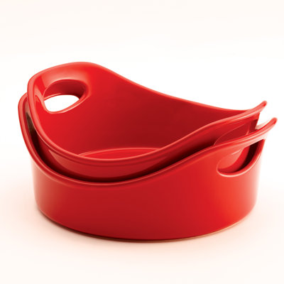 Rachael Ray Stoneware 2 Piece Open Baking Dish Set