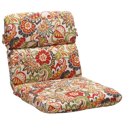 Pillow Perfect Outdoor Rounded Chair Cushion