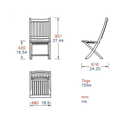 Barlow Tyrie Teak Ascot Dining Side Chair with Cushion